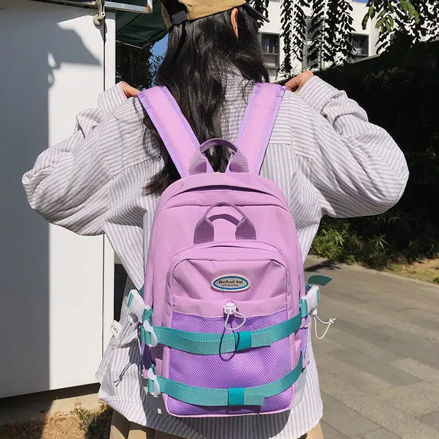泰迪珍藏 学生高颜值设计感潮流 尼龙 书包背包双肩包 女款 多色