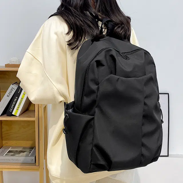泰迪珍藏 设计简约纯色潮流 尼龙 书包背包双肩包 男女同款情侣款 多色