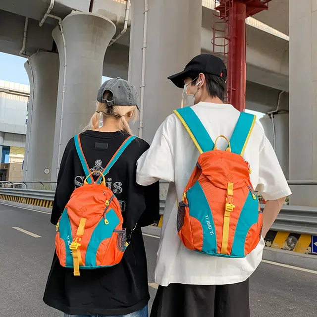 泰迪珍藏 撞色旅行短途旅游休闲背包 尼龙 双肩包 男女同款情侣款 多色