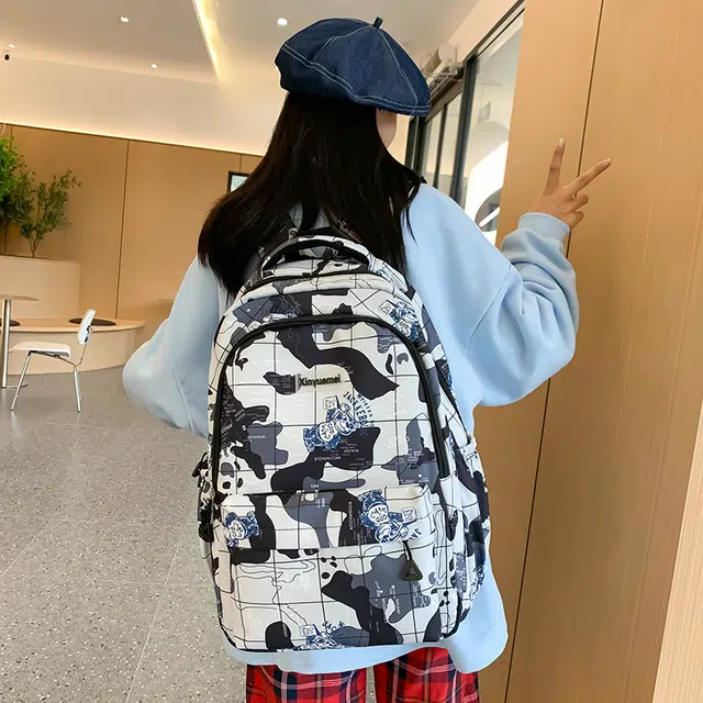 泰迪珍藏 设计感小众涂鸦街头潮流 尼龙 双肩包 男女同款情侣款 多色