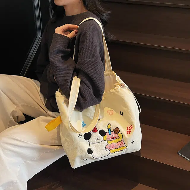 泰迪珍藏 小众设计时尚可爱通勤包托特包 布 单肩包 常规 女款 多色