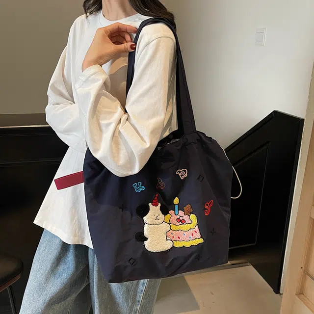 泰迪珍藏 小众设计时尚可爱通勤包托特包 布 单肩包 常规 女款 多色