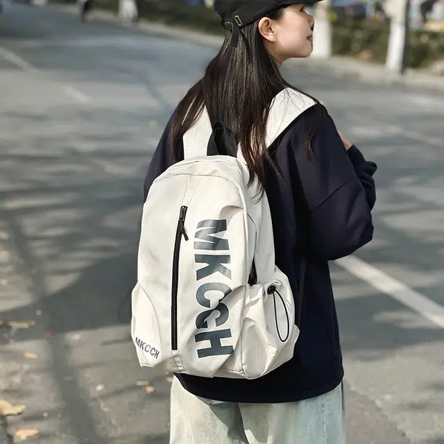 泰迪珍藏 字母印花日系休闲初高中大学生大容量轻便书包 尼龙 双肩包 男女同款情侣款 多色