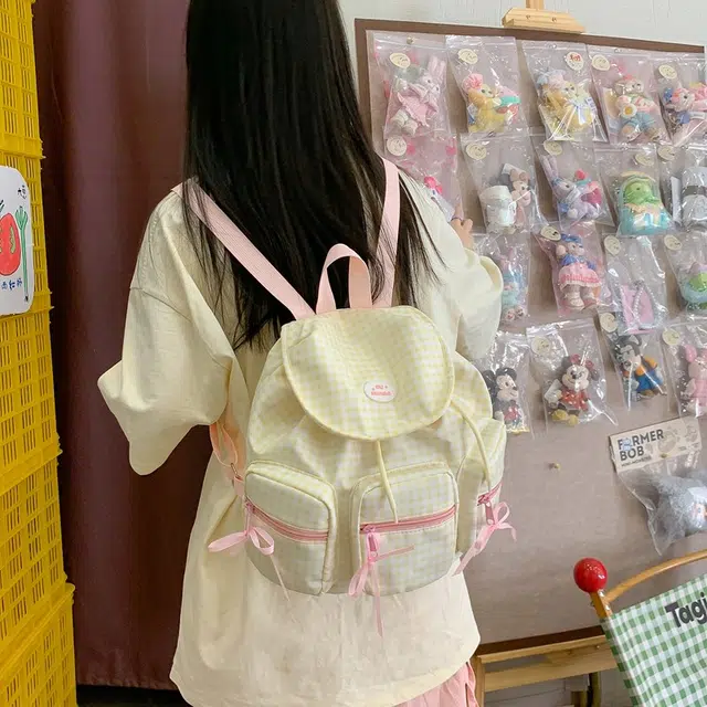 泰迪珍藏 大容量韩版小清新 复合布 双肩包 女款 多色