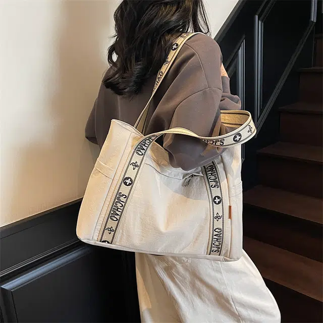 泰迪珍藏 韩版大容量时尚简约包上班通勤 帆布 托特包单肩包 女款 多色