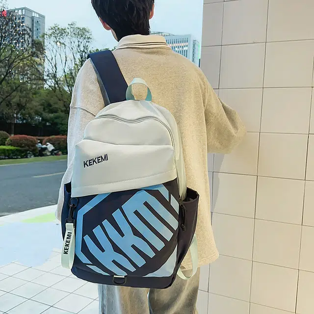 泰迪珍藏 初中高中生字母印花旅行大学生 尼龙 双肩包 男女同款情侣款 多色