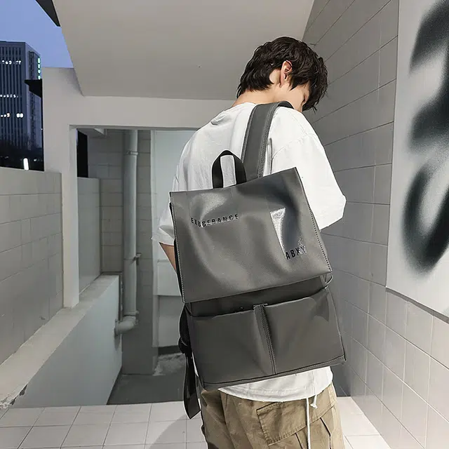 泰迪珍藏 日系工装机能风学生潮流 皮膜 背包双肩包 男女同款情侣款 多色