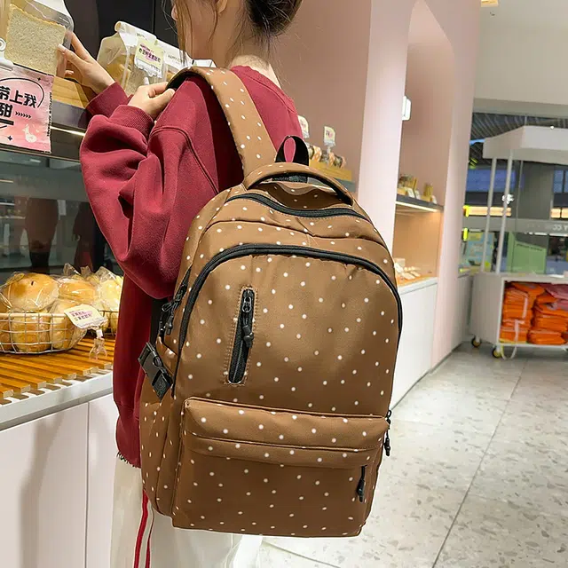 泰迪珍藏 初中生高中生大容量背包轻便出游 尼龙 双肩包 女款 多色
