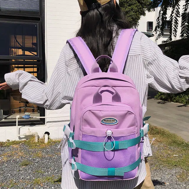 泰迪珍藏 学生高颜值设计感潮流 尼龙 书包背包双肩包 女款 多色