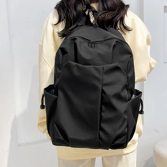 泰迪珍藏 设计简约纯色潮流 尼龙 书包背包双肩包 男女同款情侣款 多色