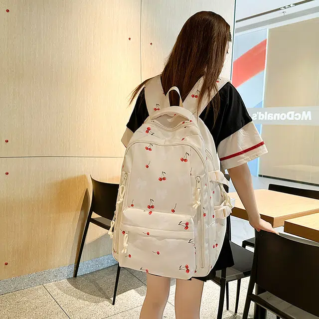 泰迪珍藏 小众设计感风可爱小樱桃 尼龙 双肩包 女款 多色