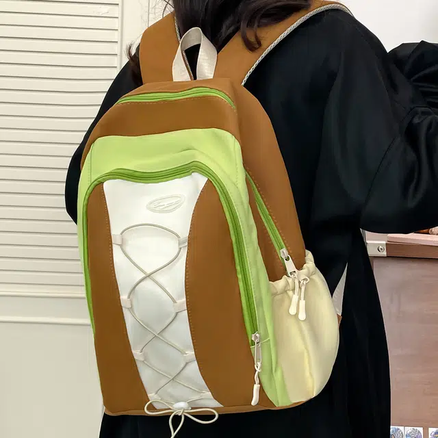 泰迪珍藏 可爱撞色百搭轻便通勤 尼龙 双肩包 女款 多色