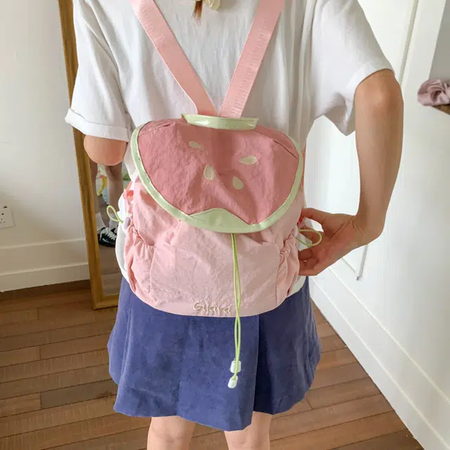 泰迪珍藏 软妹甜美西瓜可爱轻便 尼龙 双肩包 女款 多色