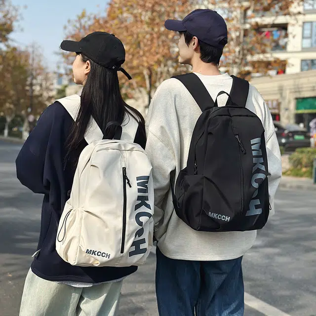 泰迪珍藏 字母印花日系休闲初高中大学生大容量轻便书包 尼龙 双肩包 男女同款情侣款 多色