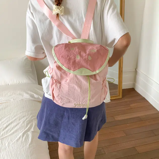 泰迪珍藏 软妹甜美西瓜可爱轻便 尼龙 双肩包 女款 多色