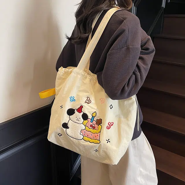 泰迪珍藏 小众设计时尚可爱通勤包托特包 布 单肩包 常规 女款 多色