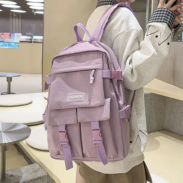 泰迪珍藏 时尚多口袋百搭轻便 尼龙 双肩包 女款 多色