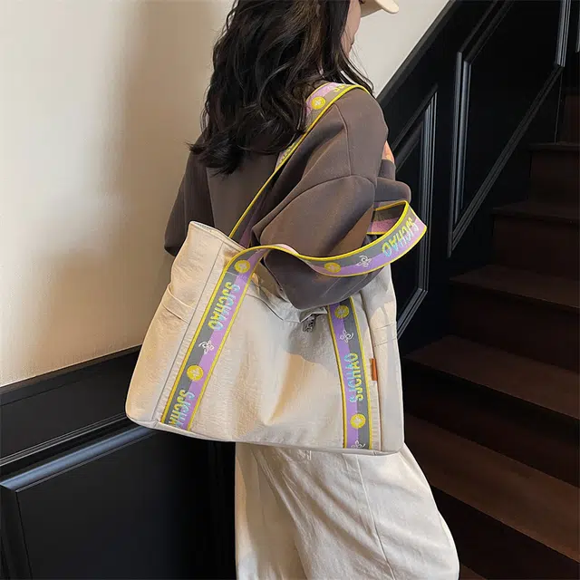 泰迪珍藏 韩版大容量时尚简约包上班通勤 帆布 托特包单肩包 女款 多色