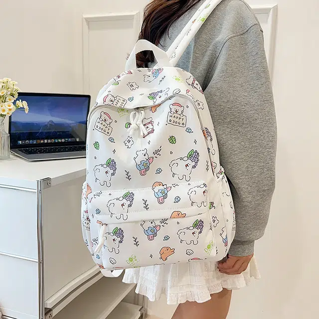 泰迪珍藏 高颜值可爱印花百搭甜美 尼龙 双肩包 女款 多色