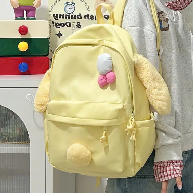 泰迪珍藏 搞怪书包高颜值多巴胺初中生小众冷门不撞款大学生可爱 尼龙 双肩包 女款 多色