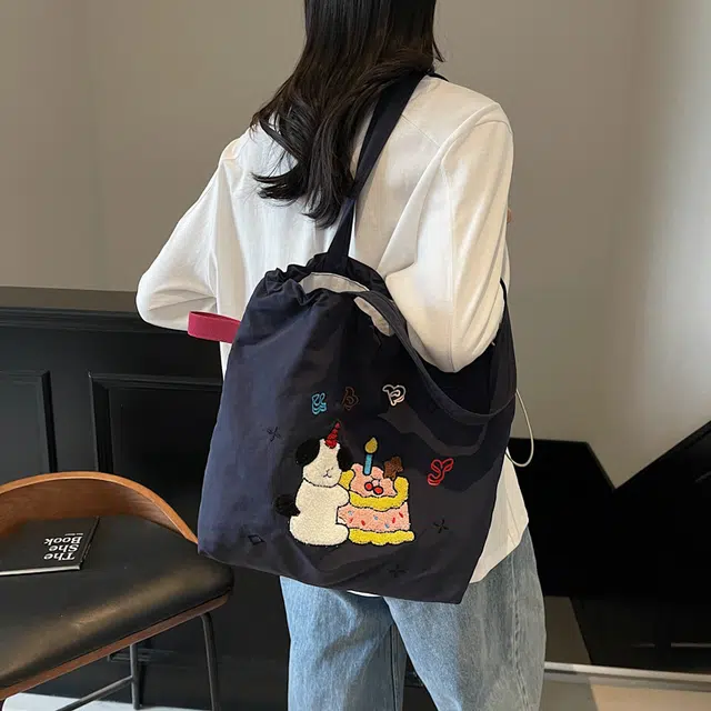 泰迪珍藏 小众设计时尚可爱通勤包托特包 布 单肩包 常规 女款 多色