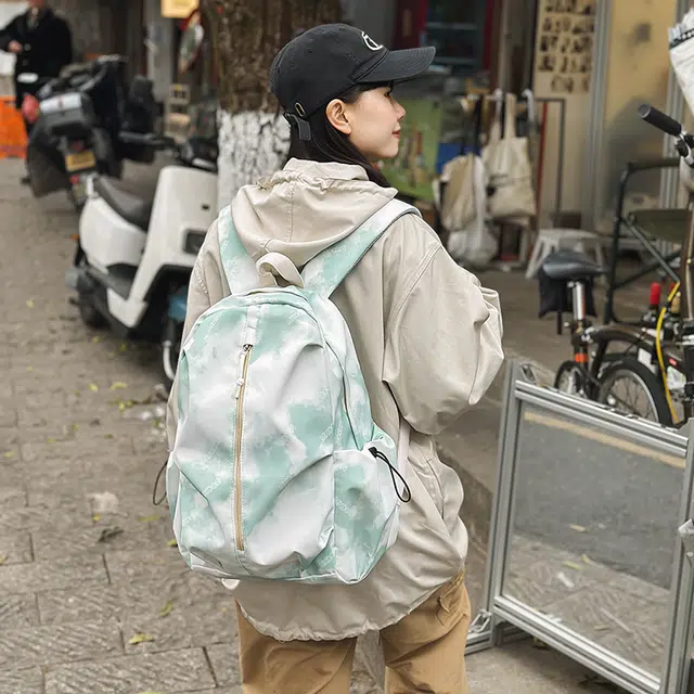 泰迪珍藏 扎染渐变韩版小清新书包初中高中生大学生高颜值 尼龙 双肩包 男女同款情侣款 多色