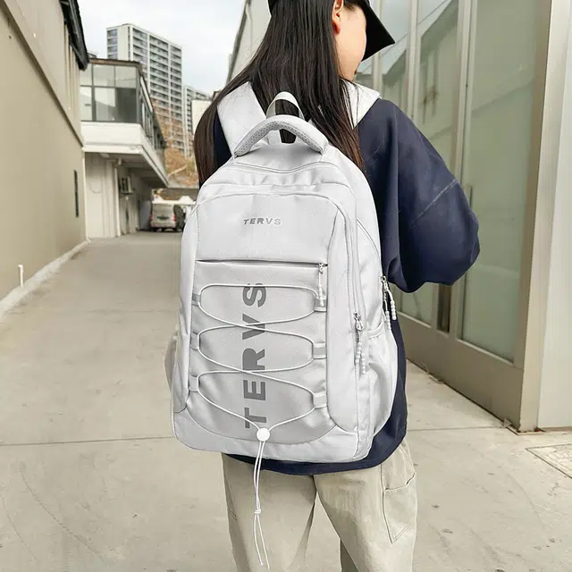 泰迪珍藏 大容量反光抽绳书包潮旅行通勤电脑 尼龙 双肩包 常规 男女同款情侣款 多色
