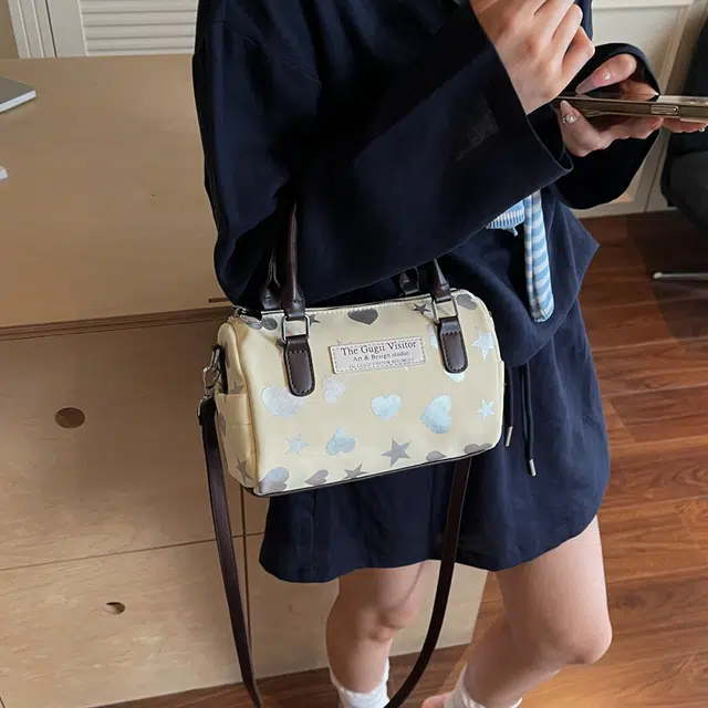 泰迪珍藏 保龄球包时尚爱心百搭 布 手提包 常规 女款 多色
