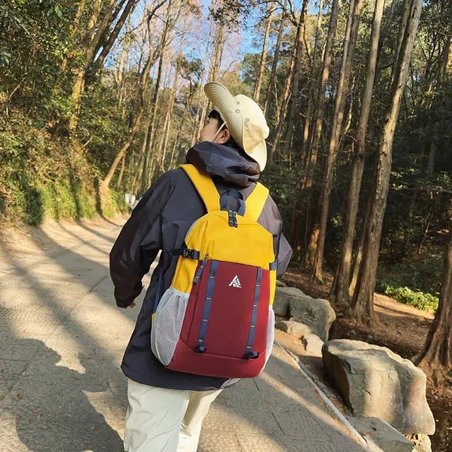 泰迪珍藏 透气背负撞色背包轻便短途旅行 尼龙 双肩包 常规 男女同款情侣款 多色