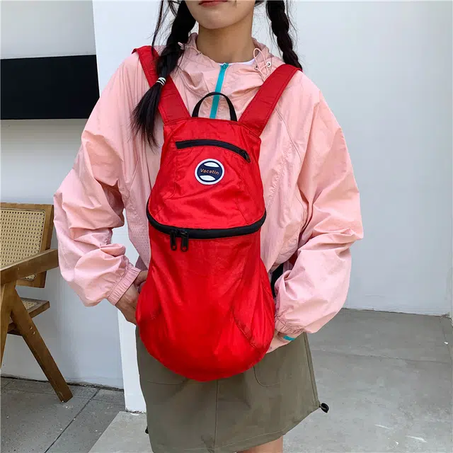 泰迪珍藏 撞色轻便大容量 尼龙 双肩包 常规 女款 多色