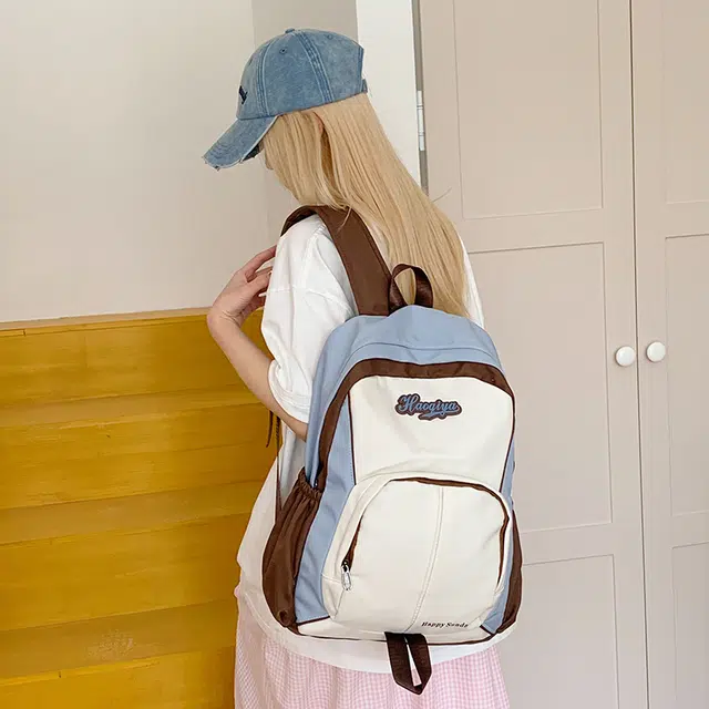 泰迪珍藏 复古初中大学高颜值小众日系百搭电脑背包 尼龙布 双肩包 女款 多色