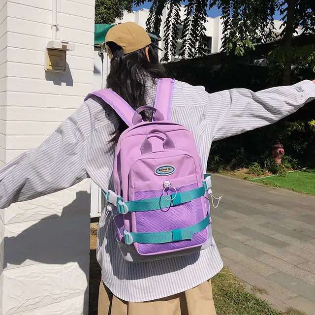 泰迪珍藏 学生高颜值设计感潮流 尼龙 书包背包双肩包 女款 多色