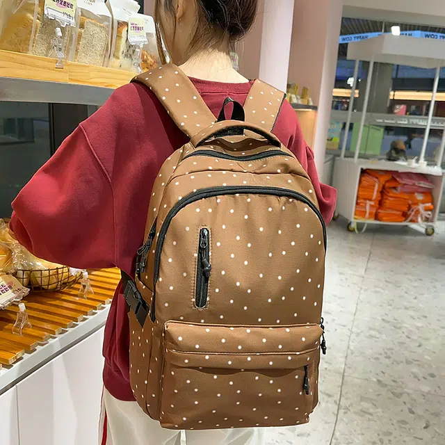 泰迪珍藏 初中生高中生大容量背包轻便出游 尼龙 双肩包 女款 多色