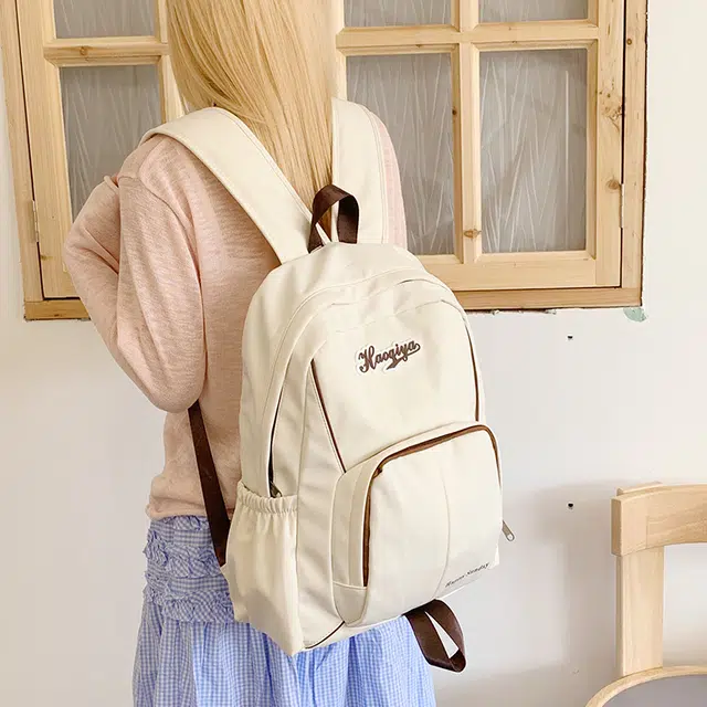 泰迪珍藏 复古初中大学高颜值小众日系百搭电脑背包 尼龙布 双肩包 女款 多色