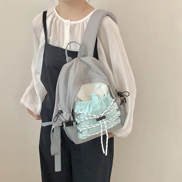 泰迪珍藏 日系撞色高颜值轻便百搭 尼龙 双肩包 女款 多色