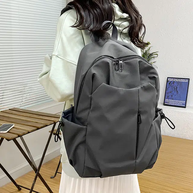泰迪珍藏 设计简约纯色潮流 尼龙 书包背包双肩包 男女同款情侣款 多色
