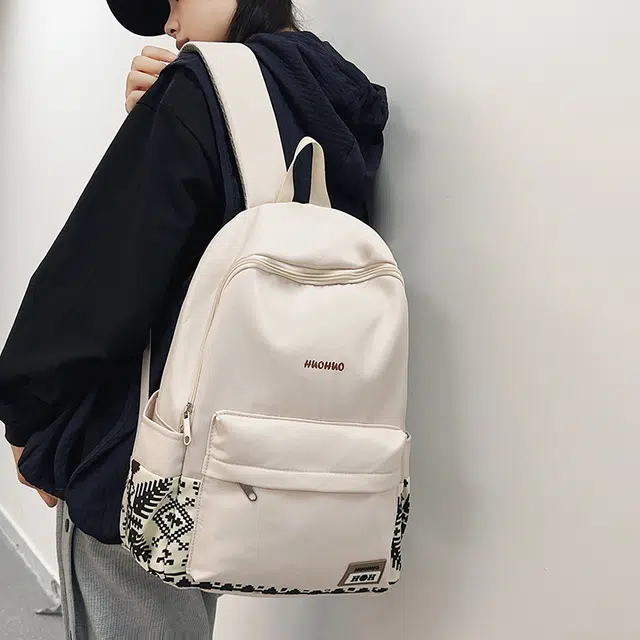 泰迪珍藏 高颜值小众设计感简约拼接 尼龙 双肩包 男女同款情侣款 多色