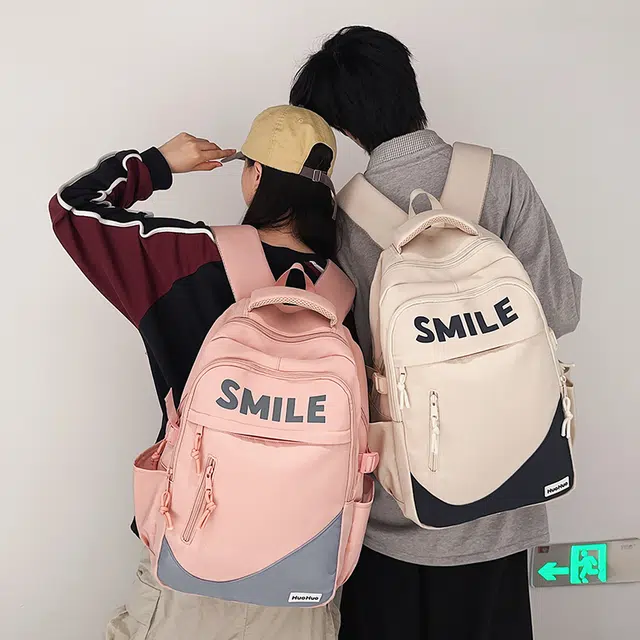 泰迪珍藏 撞色高颜值初中高中生韩版背包旅行出行 尼龙 双肩包 男女同款情侣款 多色