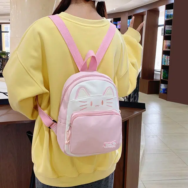 泰迪珍藏 小学生高颜值三到六年级可爱初中生可爱猫咪背包 牛津布 双肩包 女款 多色
