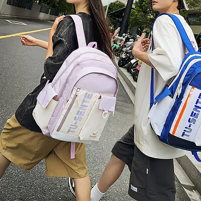 泰迪珍藏 大容量多口袋旅行 尼龙 双肩包 男女同款情侣款 多色