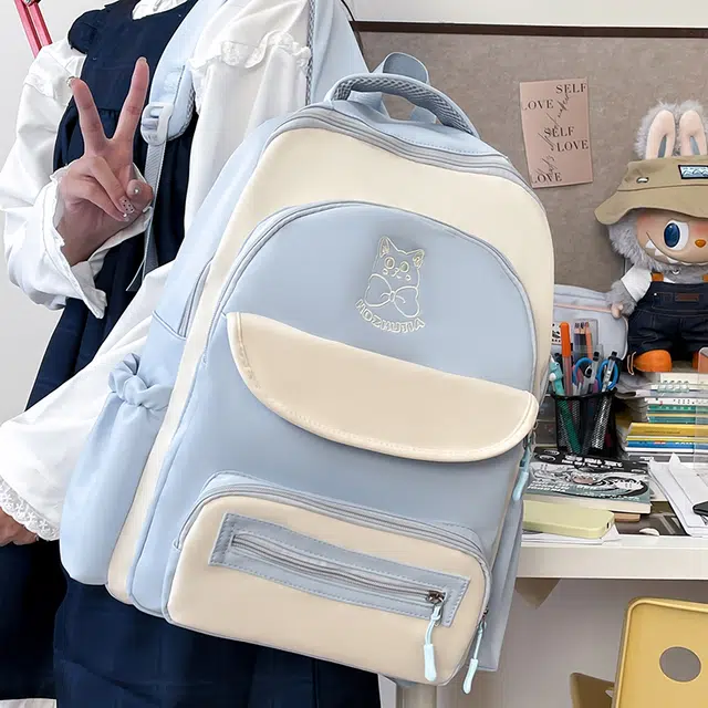 泰迪珍藏 简约百搭高颜值日系 尼龙布 双肩包 常规 女款 多色