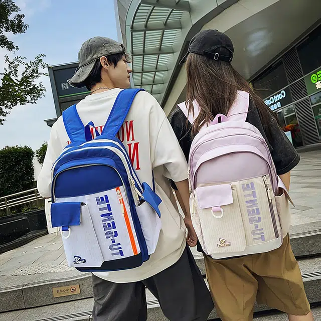 泰迪珍藏 大容量多口袋旅行 尼龙 双肩包 男女同款情侣款 多色