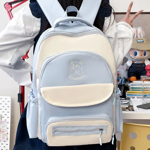 泰迪珍藏 简约百搭高颜值日系 尼龙布 双肩包 常规 女款 多色