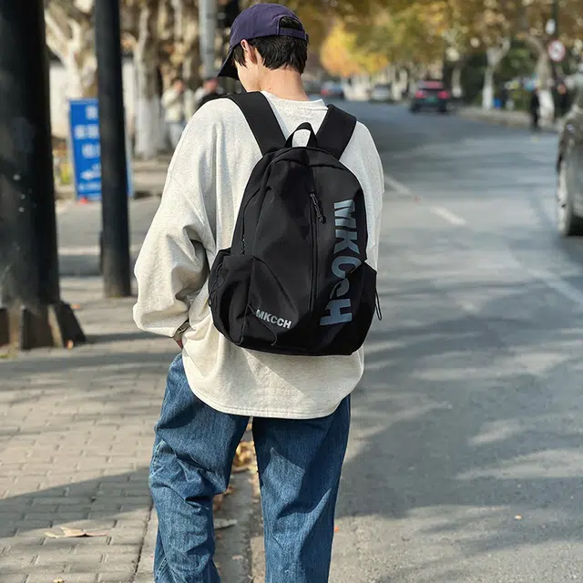 泰迪珍藏 字母印花日系休闲初高中大学生大容量轻便书包 尼龙 双肩包 男女同款情侣款 多色