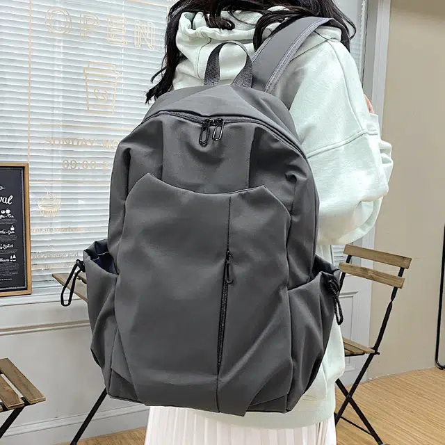 泰迪珍藏 设计简约纯色潮流 尼龙 书包背包双肩包 男女同款情侣款 多色