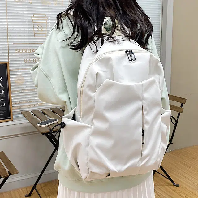 泰迪珍藏 设计简约纯色潮流 尼龙 书包背包双肩包 男女同款情侣款 多色