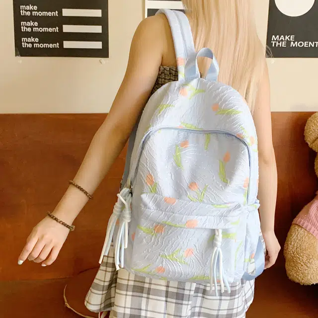 泰迪珍藏 小众设计日系百搭初高中大学生 尼龙布 双肩包 女款 多色