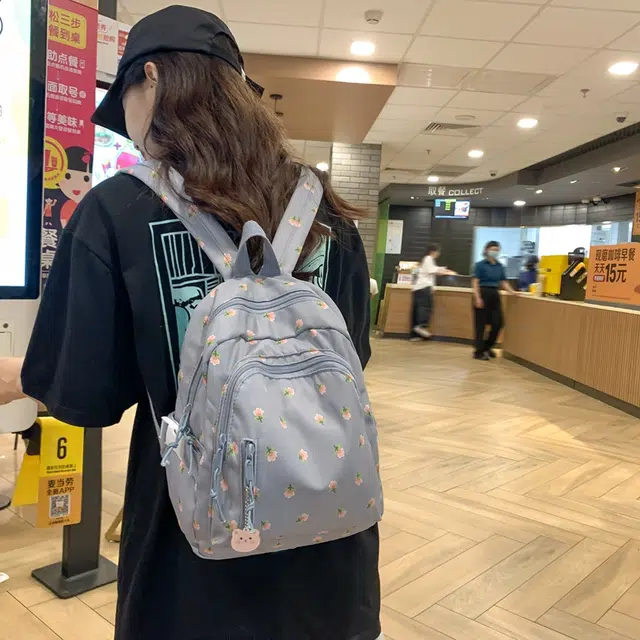 泰迪珍藏 校园风小清新露营旅行包韩版 尼龙 双肩包 女款 多色