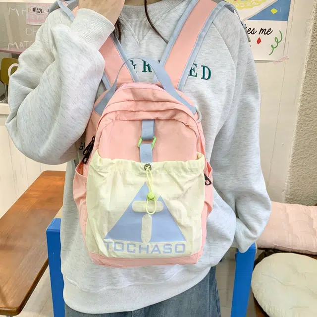 泰迪珍藏 外出游玩潮流高颜值撞色百搭时尚背包 尼龙 双肩包 女款 多色