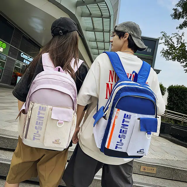 泰迪珍藏 大容量多口袋旅行 尼龙 双肩包 男女同款情侣款 多色